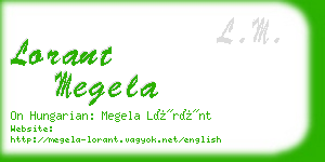 lorant megela business card